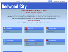 Tablet Screenshot of permits.redwoodcity.org